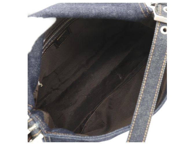 Borsa a tracolla Fendi Mamma Bucket Blu navy - vista 6