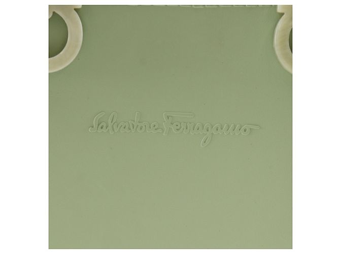 Borsa Salvatore Ferragamo Gancini Verde - vista 16