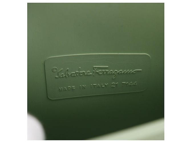 Borsa Salvatore Ferragamo Gancini Verde - vista 17
