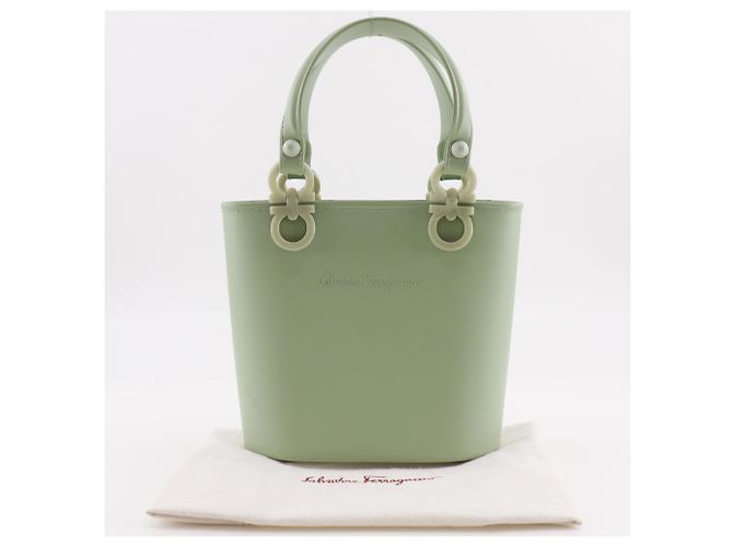Borsa Salvatore Ferragamo Gancini Verde - vista 18