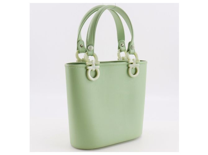 Borsa Salvatore Ferragamo Gancini Verde - vista 3