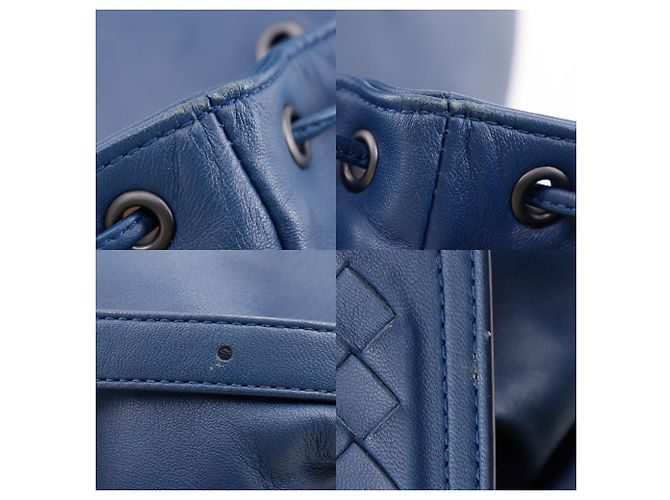 Zaino Bottega Veneta Intrecciato Blu - vista 12