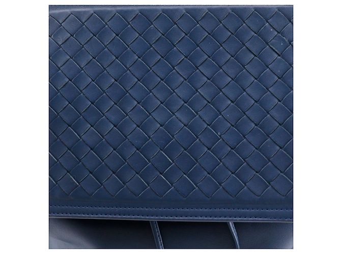 Zaino Bottega Veneta Intrecciato Blu - vista 7