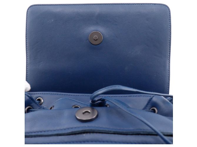 Zaino Bottega Veneta Intrecciato Blu - vista 8
