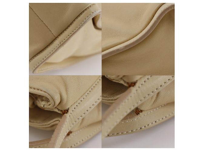 Borsa a tracolla in pelle di vitello beige Loewe - vista 10