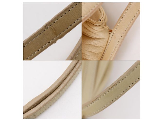 Borsa a tracolla in pelle di vitello beige Loewe - vista 11