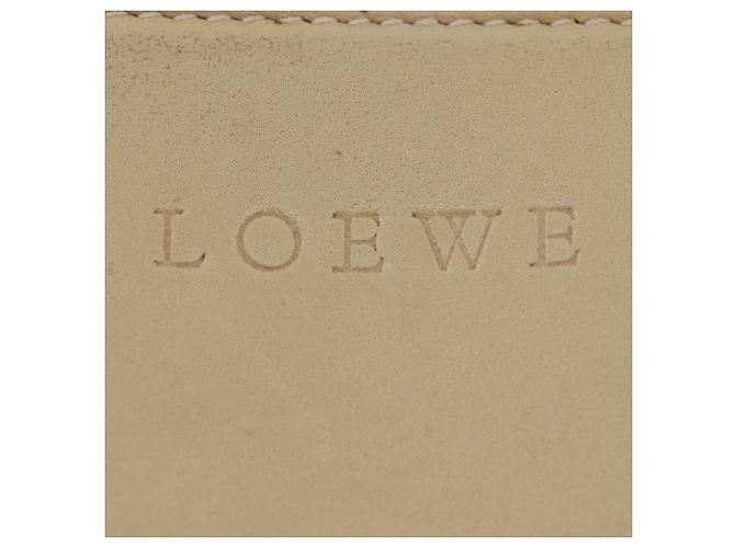 Borsa a tracolla in pelle di vitello beige Loewe - vista 14