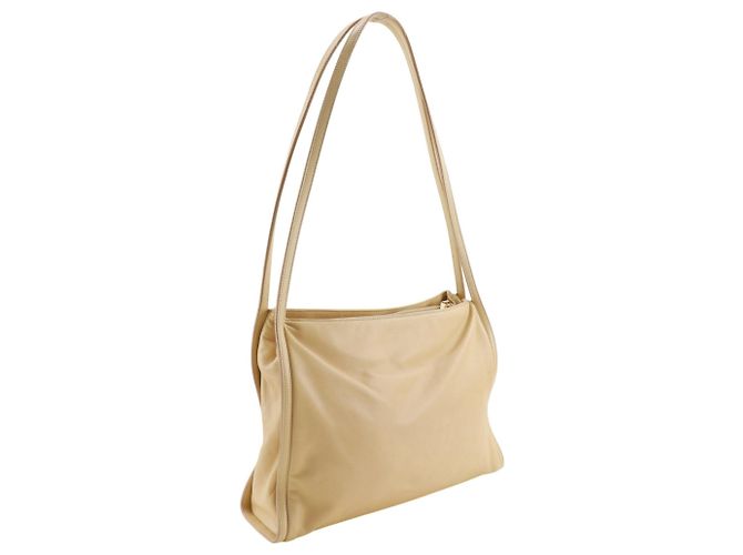 Borsa a tracolla in pelle di vitello beige Loewe - vista 3