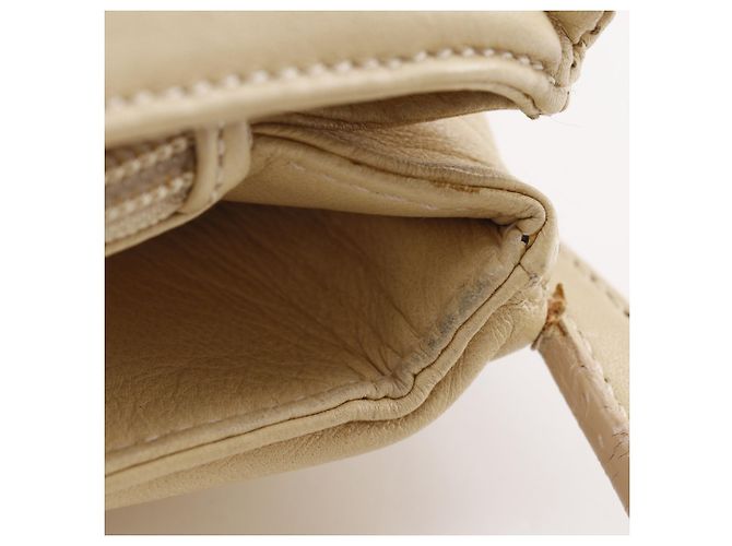 Borsa a tracolla in pelle di vitello beige Loewe - vista 8