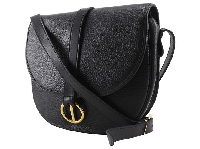 Borsa a tracolla Christian Dior nera con logo CD Nero - vista 2