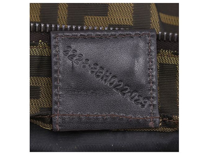 Fendi Zucca Tote Bag Braun Nylon Canvas - Ansicht 18