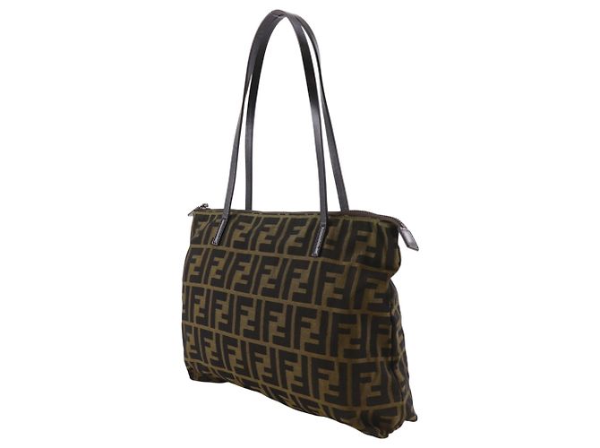 Fendi Zucca Tote Bag Braun Nylon Canvas - Ansicht 2