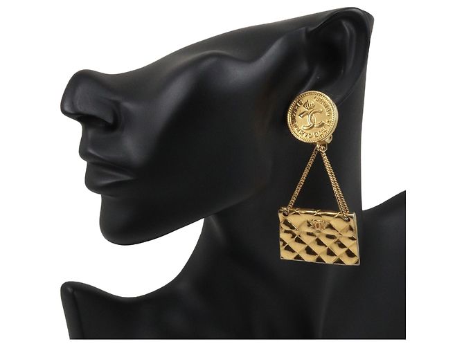 Orecchini a clip dorati Chanel D'oro - vista 2
