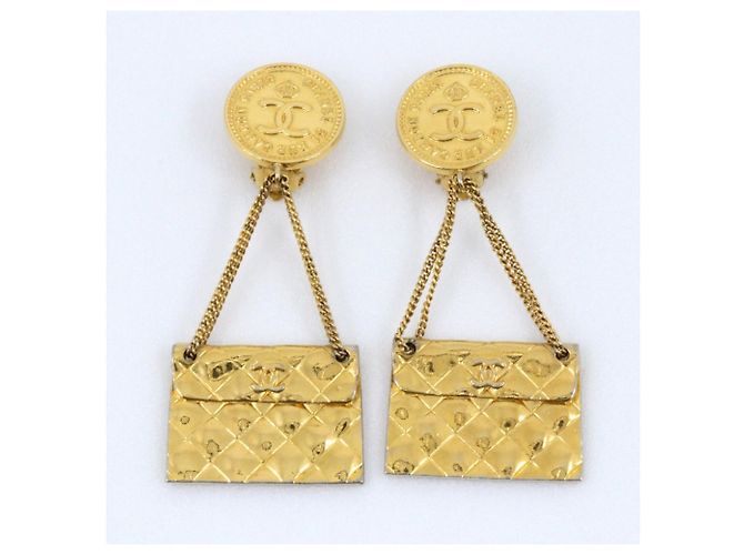 Orecchini a clip dorati Chanel D'oro - vista 4
