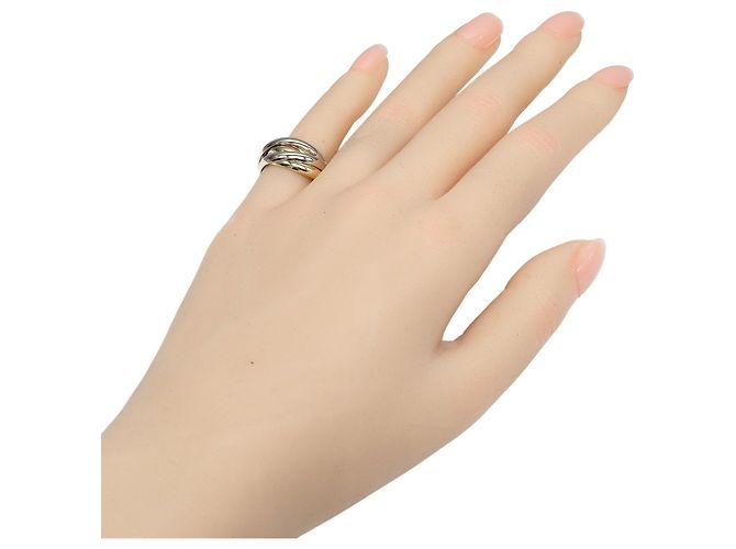 Cartier Trinity 5-Ring Band Ring Silber Golden - Ansicht 2