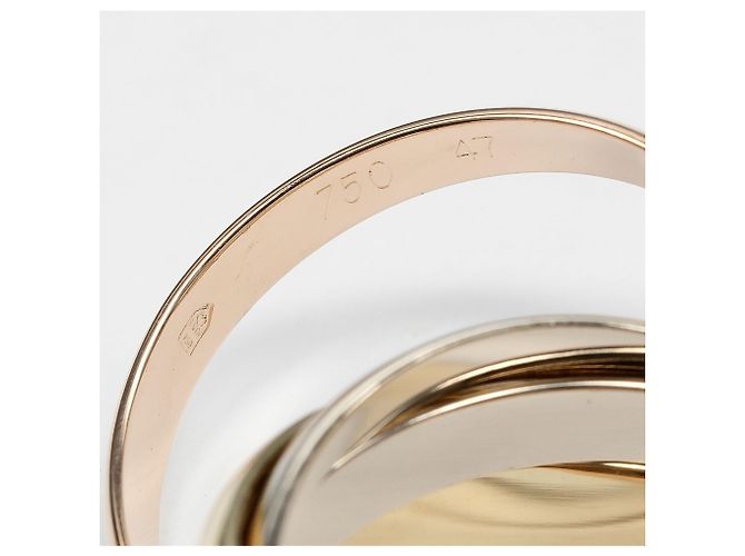 Cartier Trinity 5-Ring Band Ring Silber Golden - Ansicht 4