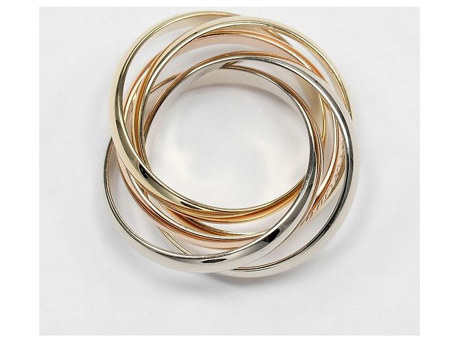 Cartier Trinity 5-Ring Band Ring Silber Golden - Ansicht 8