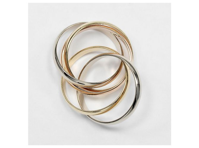 Cartier Trinity 5-Ring Band Ring Silber Golden - Ansicht 9