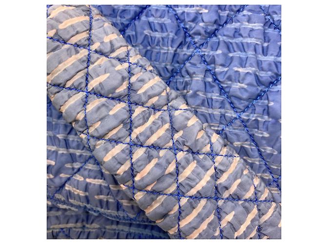 Bolso Tote Chanel Large Coco Matelassé Azul - vista 12