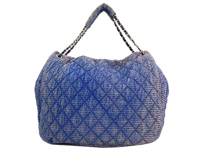 Bolso Tote Chanel Large Coco Matelassé Azul - vista 2