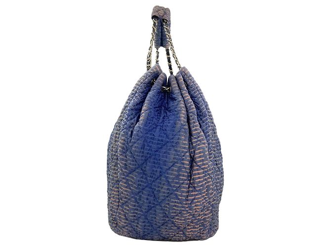 Bolso Tote Chanel Large Coco Matelassé Azul - vista 3