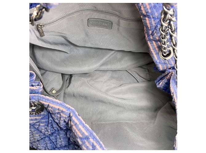 Bolso Tote Chanel Large Coco Matelassé Azul - vista 5