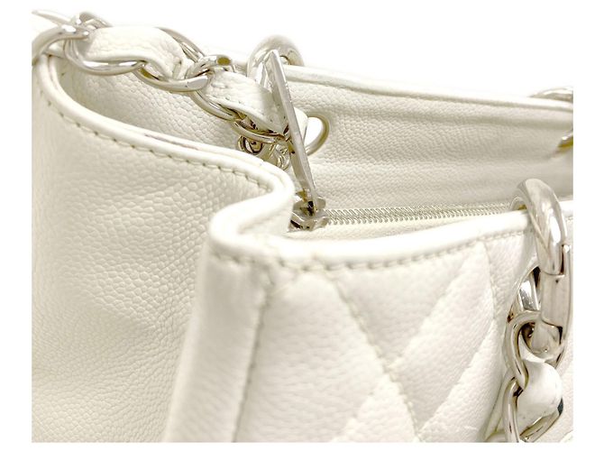 Chanel Coco Mark Matelassé Tote Bag Weiß - Ansicht 12