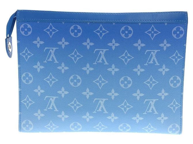 Louis Vuitton Monogram Clouds Pochette Voyage Blu - vista 2