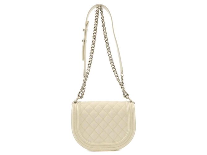 Borsa a Spalla Chanel Boy Line AS3350 Bianco - vista 2