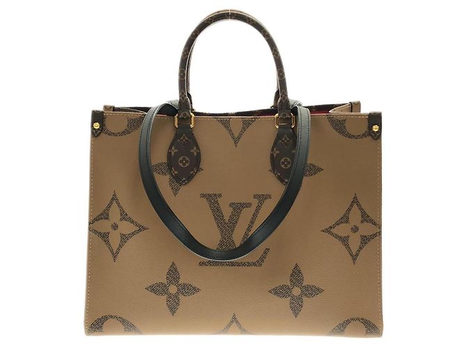 Borsa Louis Vuitton Monogram Giant OnTheGo MM Marrone - vista 2