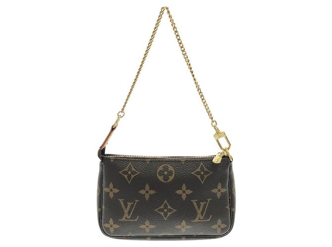 Louis Vuitton Monogram Mini Pochette Accessoires Marrone - vista 2