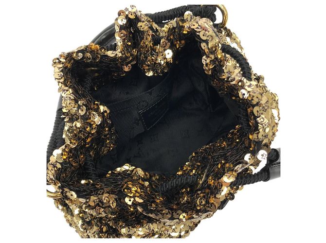 Borsa a Spalla Louis Vuitton Mini Noe Rococo D'oro - vista 7