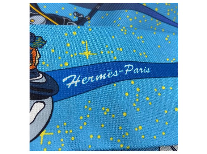 Hermès Pañuelo de seda Twilly Hermes Azul - vista 3