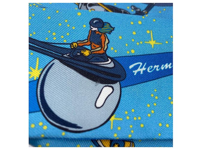 Hermès Pañuelo de seda Twilly Hermes Azul - vista 6
