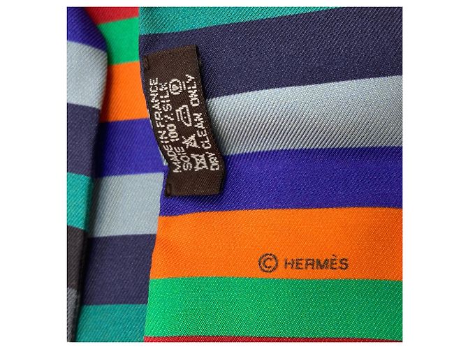 Hermès Pañuelo de seda Twilly Hermes Roja Verde Naranja - vista 5