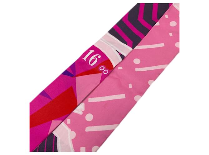 Hermès Foulard in seta Twilly Hermes Rosa - vista 2