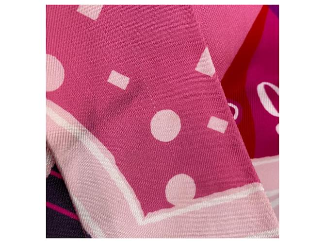 Hermès Foulard in seta Twilly Hermes Rosa - vista 7