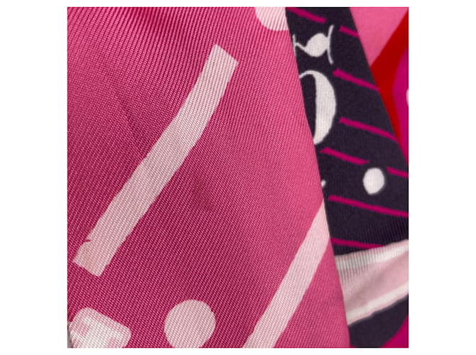 Hermès Foulard in seta Twilly Hermes Rosa - vista 8