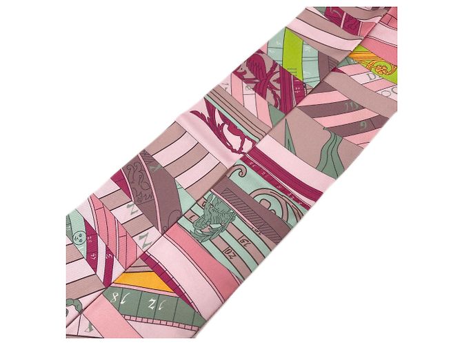 Hermès Pañuelo de seda Twilly Hermes Rosa - vista 2