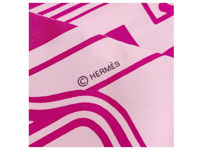 Hermès Pañuelo de seda Twilly Hermes Rosa - vista 4
