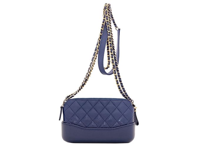 Borsa a tracolla Chanel Gabrielle Blu navy - vista 2