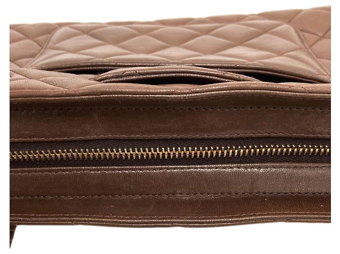 Borsa Tote Chanel Matelassé Marrone - vista 12