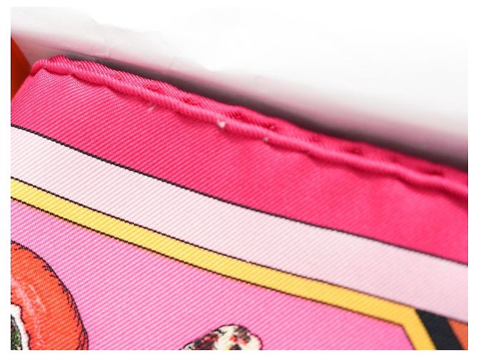 Carré Hermès Kachina di Kermit Oliver in seta 90cm Rosa Multicolore - vista 12