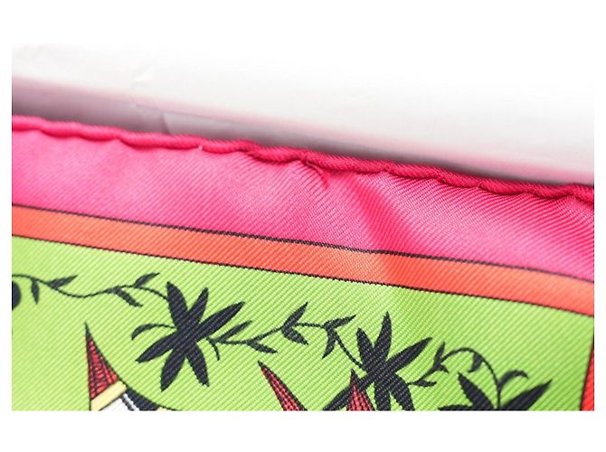 Carré Hermès Kachina di Kermit Oliver in seta 90cm Rosa Multicolore - vista 13