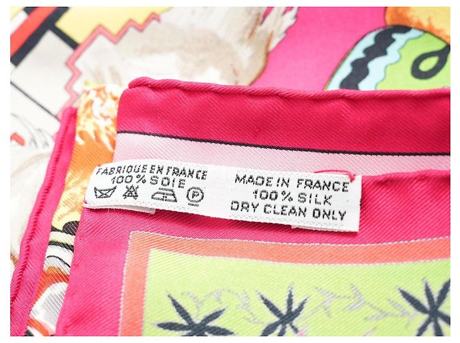 Carré Hermès Kachina di Kermit Oliver in seta 90cm Rosa Multicolore - vista 16