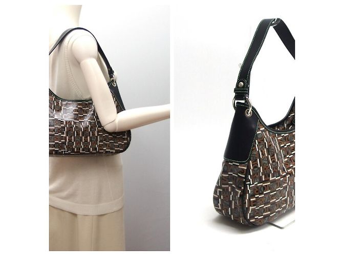 Borsa a tracolla stampata Salvatore Ferragamo Nero Multicolore Marrone scuro - vista 3
