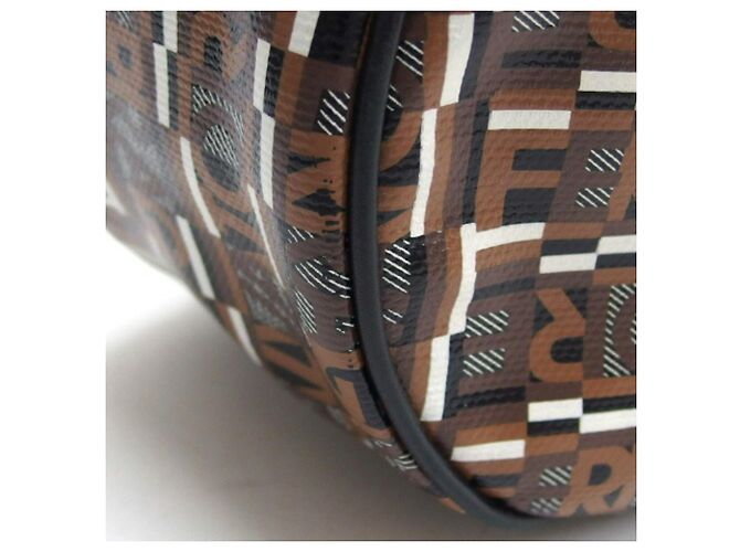 Borsa a tracolla stampata Salvatore Ferragamo Nero Multicolore Marrone scuro - vista 7