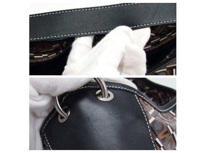 Borsa a tracolla stampata Salvatore Ferragamo Nero Multicolore Marrone scuro - vista 9