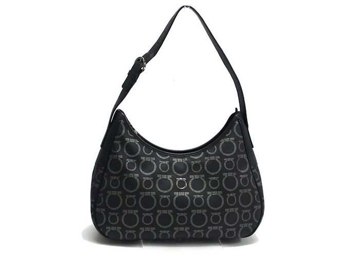 Borsa a tracolla Salvatore Ferragamo Gancini Nero - vista 2