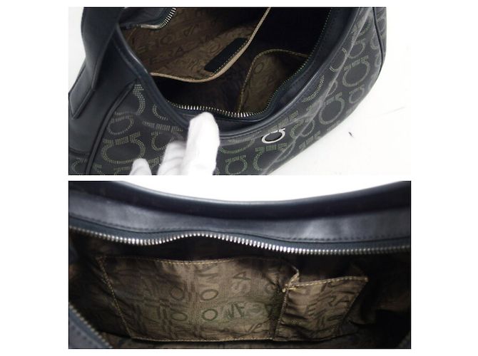 Borsa a tracolla Salvatore Ferragamo Gancini Nero - vista 5